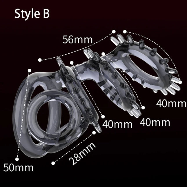 Silicone Penis Ring Adult Men Ejaculation Delay Dick Cock  Enlargement Durable Sex Toys For Male Sex Ring Stimulating Vagina