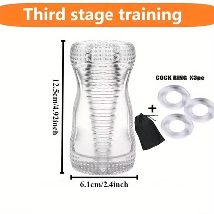 Blowjob Massager Male Masturbat or Sex Toys for Men Realistic Adult Endurance Exercise Pocket Cup for Men Transparent 18+ Soft