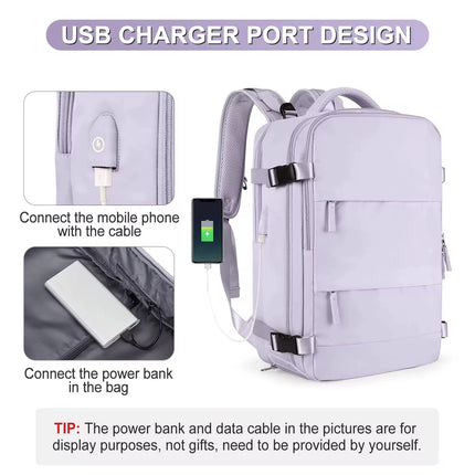 Buylor Travel Backpack for Women 40x25x17 Airplane Cabin Backpack Carry-On Luggage 14inch Laptop Backpack Casual Schoolbackpack