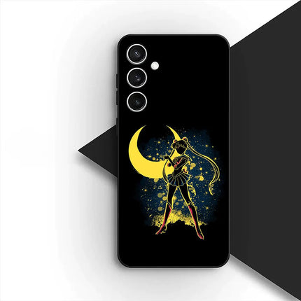 Casing Phone Cover for Samsung Galaxy S22 S21 S20 FE Ultra Plus A07 A17 A15 A16 A25 A57 A37 Case  S-SailorS Anime Girl Moons
