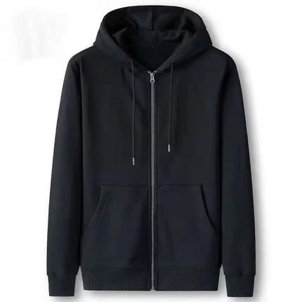 Men's Comfortable Fleece Hooded Sweatshirt Zipper Jacket Sports  Shirt Long Sleeved Sweatshirt Autumn and Winter Hooded Coat