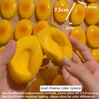 oval cheese-yellow