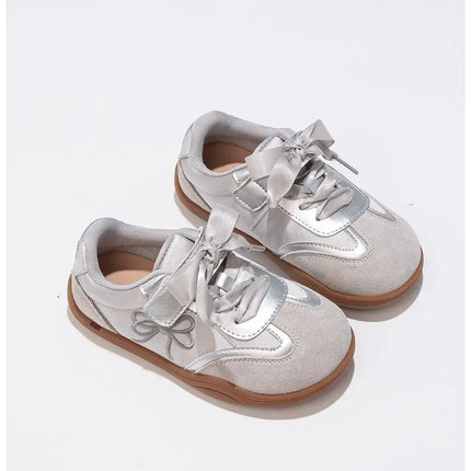 2025 Children's Board Shoes Four Seasons Models Gold Casual Boys Girls Training Shoes Soft Kid Baby Sneakers