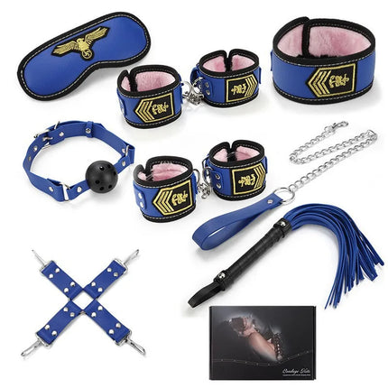 Exotic Bed Set Kits Exotic Toys Adults Games Leather Handcuffs Whip Gag Nipple Clamps Women Products