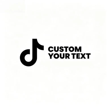 Personalized Car Sticker with TikTok Name PVC Iridescent Waterproof Auto Decal Free Design Service