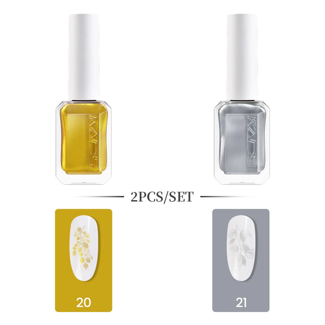 11ml Nail Stamping Polish Set Colorful Nail Art Drawing Printing Semi Permanent Lacquer Nail Art Plates Stamping Varnishes Tool