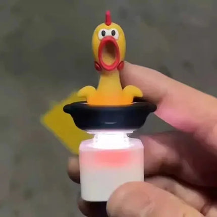 2PCS Screaming Chicken Keychain Sound Light Effect Press Button Stress Relief Fidget Toy Bag Pendant Novelty Birthday Gift  2026