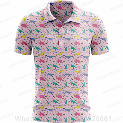 Summer Fashion Golf Polo Tee Shirts Teen Kids Polo Shirt Short Sleeve Quick Dry Team T-shirt Boys Fishing Golf T-shirt Clothing