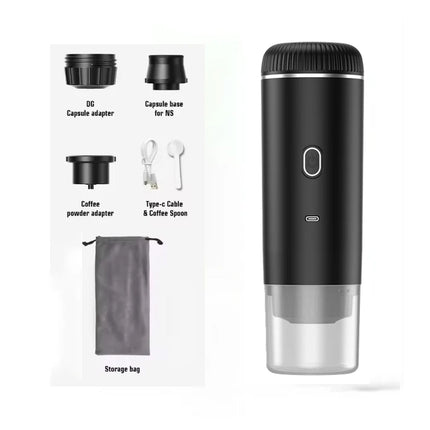 Portable Espresso Machine for TravelTravel Coffee Maker 20-Bar Extraction Compatible with Ground Coffee & NS Capsule