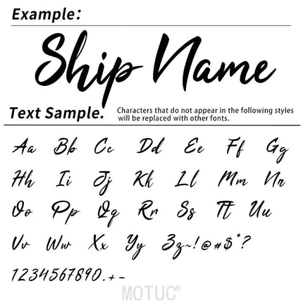 1PC Personalized Boat Sticker Customised Text Decals Waterproof Anti-UV Self Adhesive for DIY Ship Hull Side Cabin Marine Decor