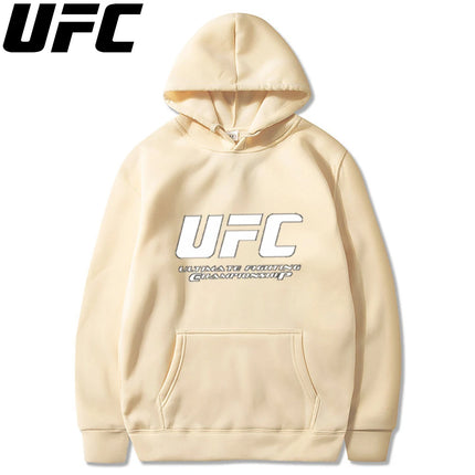 UFC Men's and Women's Solid Color Pocket Hoodies Sports Fitness Sweatshirts Fashionable Casual Pullovers Multi Color sweat