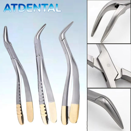 Dental Root Tweezers Curved Maxillary Dental Residual Root Extracting Forceps for Teeth Removal Dental Tools