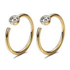 White CZ-Gold / 0.8x8mm