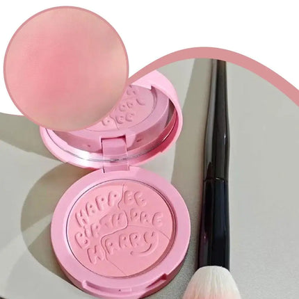 Cute Blusher Peach Milk Pink Cream 3D Embossed Girl's Blush Natural Cheek Tint Brighten Waterproof Matte Face Contouring Blush