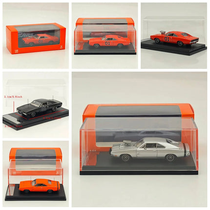 Mini Forge 1:64 for Charger General Lee R/T 1969 & 1600 HP Twin-Turbo LS Diecast Model Car Miniature Collection Auto Gift