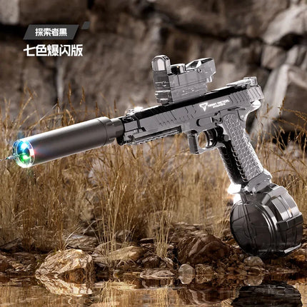 Automatic Desert Eagle Water Gun Toys Electric Shooting Flashing Lights Battle Water Pistol Spray Outdoor Pool Toys for Boy Gift