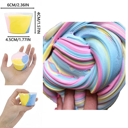 80ml Fluffy Slime Supplies Toys Soft DIY Clay Light Plasticine Non-Sticky Putty Modelling Charms Slime Putty Birthday Party Gift