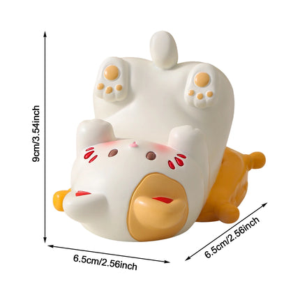 Cute Cartoon Cat Desktop Ornaments Phone Stand Creative Desk Decor for Office Home Kawaii Cat Glasses Storage Holder