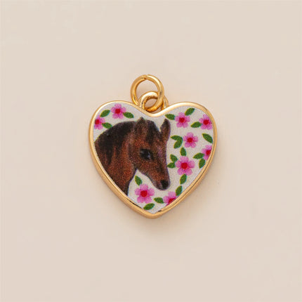 New Love Flower Animal Series Pendant Sweet and Simple Style Necklace Gold Plated Color Preserved
