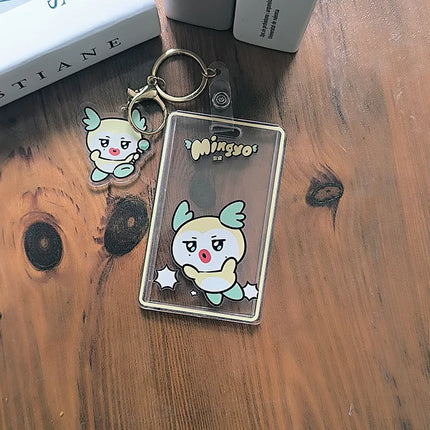 Aniteez Card Holder Keychain Keyring  Acrylic Characters Photocard Sleeves Hongjoong Seonghwa Yunho Yeosang Keychain
