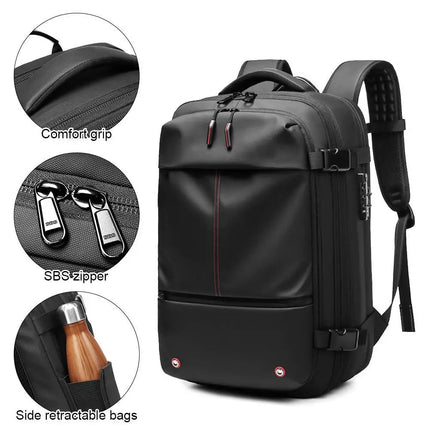 Travel New Backpack Men's Business Multi-function Computer Bag Vacuum Compression Large Capacity Backpack TPU Teen Bag Man