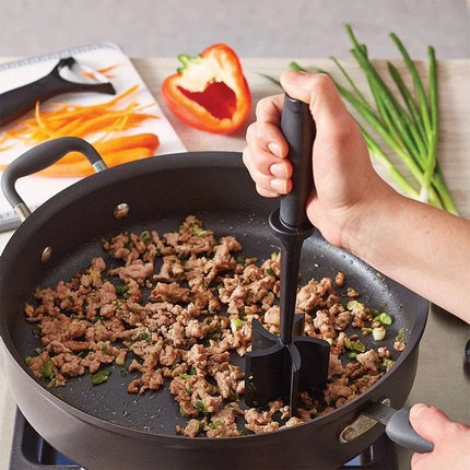Upgrade Meat Chopper, Heat Resistant Meat Masher for Hamburger Meat, Ground Meat Chopper, Potato Masher Tool