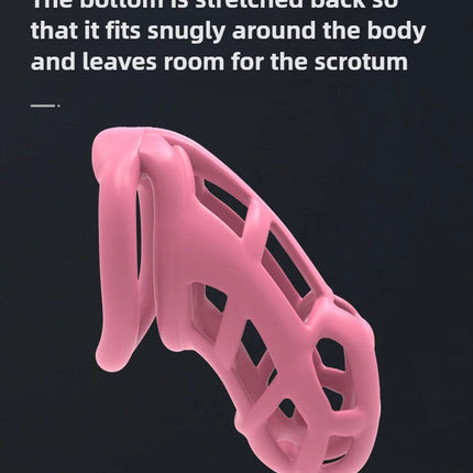 Chastity Lock Cock Cage 3D Invisible Lock with 4 Arc Ring Testicle Chastity Belt BDSM Toy Hentai Bondage SexToy