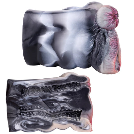 LUUK Dual Channel Men Masturbator Fantasy Horse Animal Stroker Liquid Silicone Fetish Sex Toy Vaginal Tight Anus Pussy