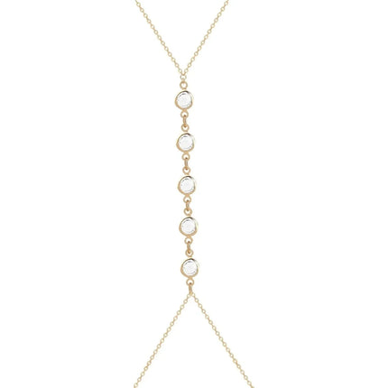 Summer Beach Crystal Belly Waist Chain, 26 Inches Body Chains for Women, Layered Rhinestone Crossover Bikini Bra Body Jewelry