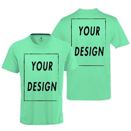 100% Cotton Custom T Shirt Make Your Design Logo Text EU Size for Men and Women Front Back Both Side Personalized Tshirt