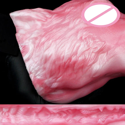 GEEBA Realistic Wolf Male Masturbator Sex Toy for Men Deep Throat Pocket Pussy Fantasy Beast Stroker Soft Silicone Adult Onahole