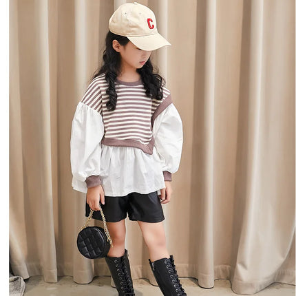 Girls Long Boots Children Knee-High Fashion Motorcycle Boots Rubber Soft Platform for Princess Kids High Boots Classic Winter
