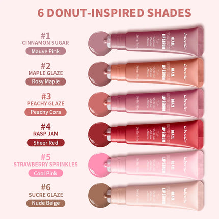 6 Colors Lip Gloss Glowy Balm Tinted Lip Moisturizer Repairing Nourishing Lip Tint Glow Liquid Lip Gel Hydrating Lips Care