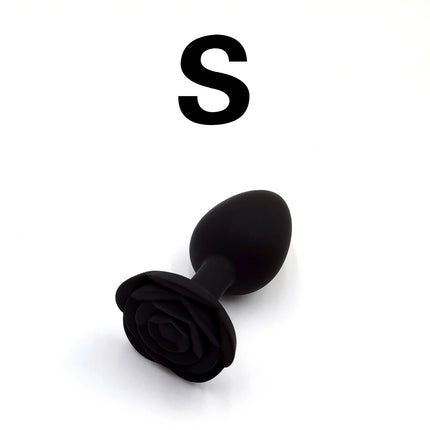 Rose Silicone Anal Plug,Beginner To Expert,3 Size Red And Black Butt Plug,G-Point Massage,sexual wellness,adult pleasure,sex toy