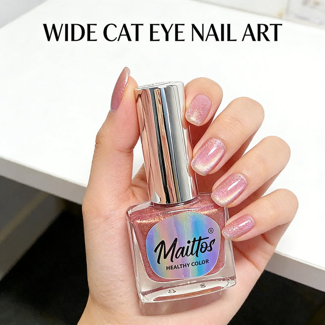 WA517 Bean paste 12ml No-bake Cat's Eye Water-based Nail Polish, Oderless, With magnet, dry quickly No need UV lamp, easy tear