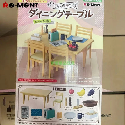 Genuine Re-Ment Genuine Dining Table At Home Japanese Style Miniature Scene Blind Box Trendy Collecte Model Ornament Gift Toys