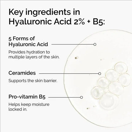 New Hyaluronic Acid 2% + B5 Hydrating Serum with Ceramides Essence Liquid Fade Fine Lines Firm and Nourish Sensitive Skin 30ML