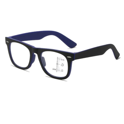 Vintage Progressive Multifocal Reading Glasses Women Men Large Square Presbyopia Eyeglasses Stylish Anti-blue Computer Eyewear
