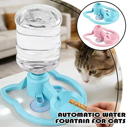 No-Electric Gravity Cat Water Fountain, No Filter Automatic Pet Water Dispenser, Leak-Proof Water Bowl for Cats & Small Dogs