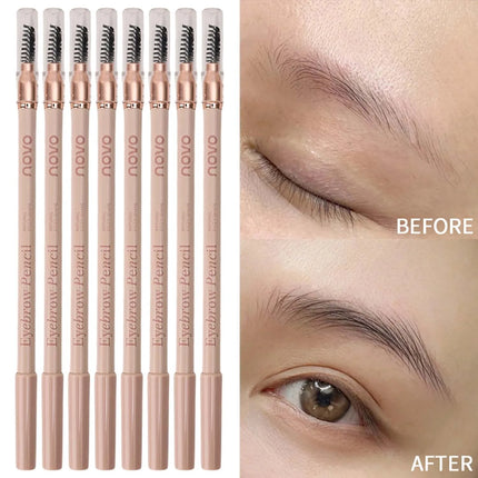 Natural Matte Eyebrow Pen Professional Wild Eye Brow Makeup Tools Waterproof Lasting Eyebrow Enhancers Double-Ended Cosmetics