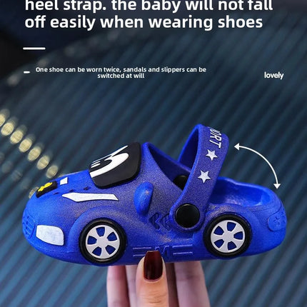 Kids Sandals Hole Children's Shoes Slippers Soft Anti-Skid Cartoon DIY Design Hole Baby Shoes Sandy Beach For Boys Girls