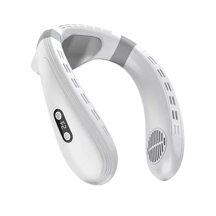 New Portable Neck Fan 5200mAh Neck Air Conditioner Rechargeable Semiconductor Cooling Fan Outdoor Personal Fan Wearable Cooler