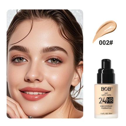 Misty Matte Liquid Foundation, Concealer, Long-lasting Makeup, Oil Control, No Powder Sticking, Moisturizing Foundation Cream