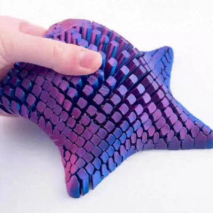 Fidget Toy Flexible Desk Decor 3D Printed Articulated Starfish Stress Relief Gift for Kids and Adults Visual toys