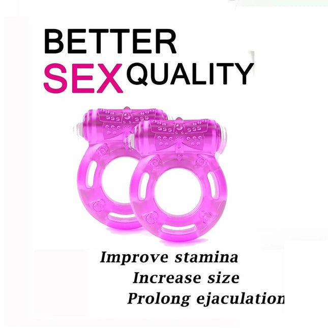 Cock Ring Vibrating for Men Ejaculation Delay Male Erectile Penis Ring G-Spot Clitoris Anal Stimulator Adult Sex Toy for Couples