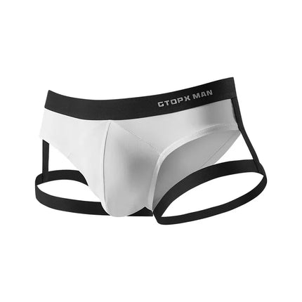 Leg Strap Lingerie Male Jockstrap T-back Thongs Sports Underwear Mens Gay Sexy Breathable G-Strings Underpants