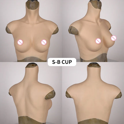 KUMIHO 7TH GEN Bloodshot Silicone Breast Forms No Oil Fake Boob for Crossdressing Sissy Drag Queen Shemale Transgender Cosplay