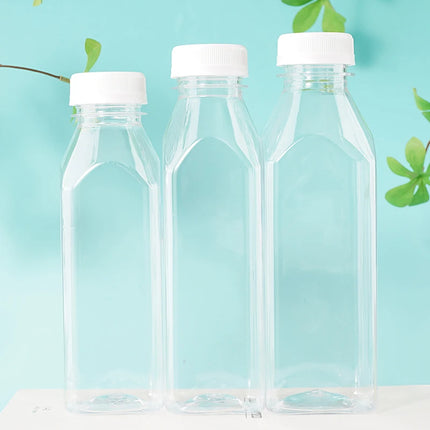 120-500ml Plastic Juice Bottles Long-Lasting, Spill-Proof, Milk Tea - Easy Cleaning and Refilling Clear Water Bottle Portable ﻿