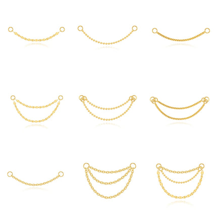 CANNER 1PC 925 Sterling Silver Chain Tassel Piercing Earrings Chain Charm Accessories For Woman Shiny Earring Fine Jewelry Gift