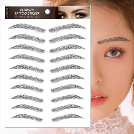 6D Hair Like Eyebrows Stickers Makeup Waterproof Eyebrow Eyebrow Long Natural Hair-liked Authentic Eyebrow Tattoo Sticker